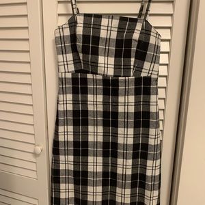 Hollister Plaid Square Neck Mini Dress XS